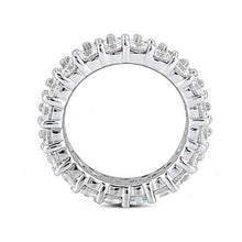 6 Carats Real Diamond Double Row White Gold Eternity 
