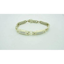 6 Carats Round Cut Real Diamonds Men's Bracelet Yellow Gold 14K