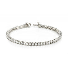 6 Carats Round Genuine Diamonds Tennis Bracelet White Gold 14K 
