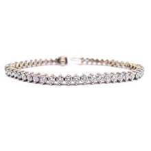 6 Carats Round Natural Diamond Tennis Bracelet White Gold 14K