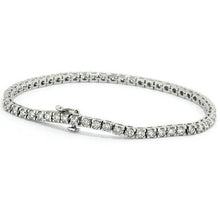 6 Carats Round Real Diamond Tennis Bracelet White Gold 14K Prong Set
