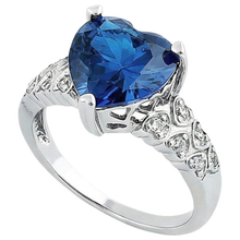 6 Ct Heart Sapphire Ladies Ring