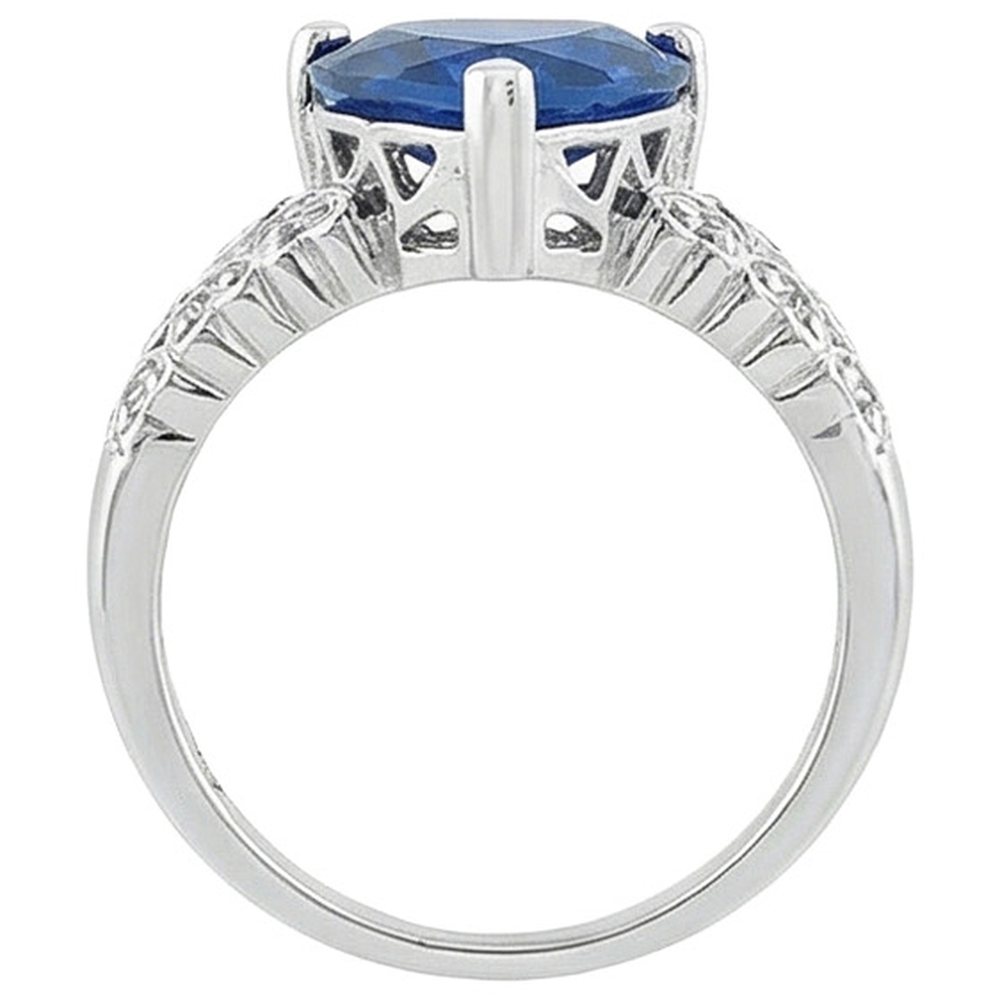 6 Ct Heart Sapphire Ladies Ring
