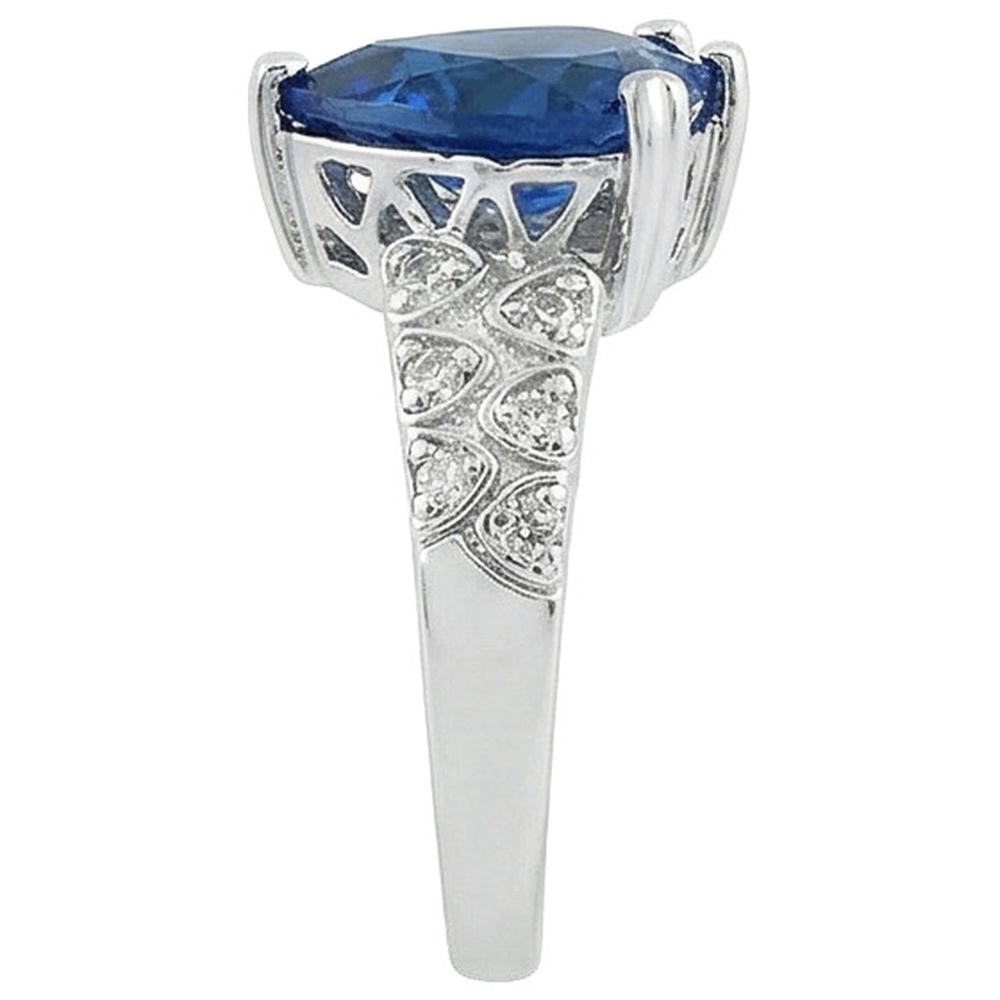 6 Ct Heart Sapphire Ladies Ring