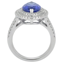 6 Ct Natural Earth Mined Diamond With Marquise Cut Tanzanite Stone Ring White Gold 14K