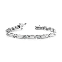 6 Ct Round Cut Bezel Setting Genuine Diamond Bracelet Solid White Gold Jewelry