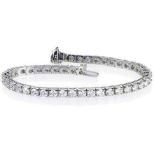 6 Ct Round Genuine Diamond Tennis Bracelet Solid White Gold Women Jewelry