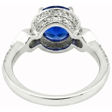 6 Ct Round Genuine Sri Lanka Sapphire And Natural Earth Mined DIAMOND ( NOT LAB GROWN )s White Gold 14K