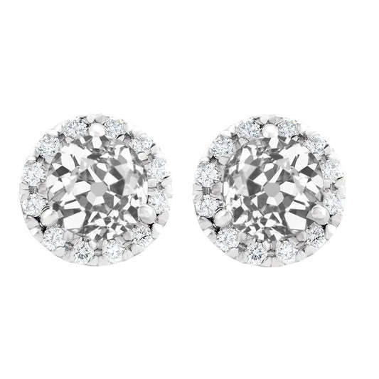 Fine Diamond Drop Earrings 2-ct 14 Karat White Gold – main view