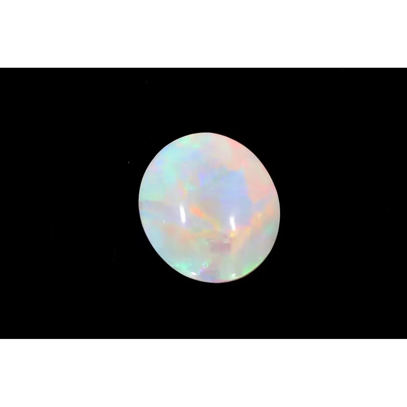 Fire Opal Oval Cut Gemstone in Gold – main view