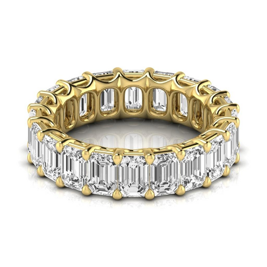 Eternity Band 14 Karat Yellow Gold with Brilliant Diamond – front view