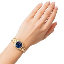 Natural Earth Mined Diamond Bezel Rolex Datejust Watch Lady Presidential Style Gold