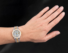 69173 Rolex Datejust 26mm Diamond Dial With Blue Sapphire Two Tone Watch