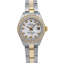 Datejust Rolex Ladies Watch Two Tone Oyster Bracelet Natural Earth Mined Diamond Dial