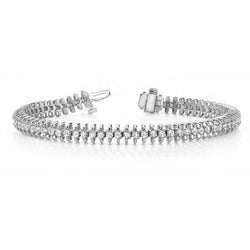 6.20 Ct Sparkling Round Natural Diamonds Ladies Tennis Bracelet White Gold