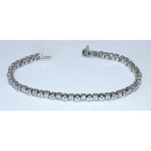 6.25 Carats Genuine Diamond Tennis Bracelet Princess Round Bezel