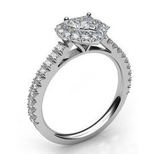 6.25 Carats Heart Cut With Accent Diamond Ring Natural Halo Jewelry Sparkling
