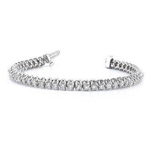 6.30 Carats Round Brilliant Cut Genuine Diamonds Tennis Bracelet WG 14K