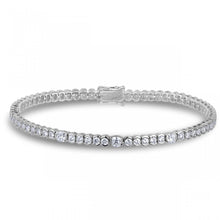 6.30 Carats Sparkling Natural Earth Mined Diamonds Women Tennis Bracelet Gold White 14K