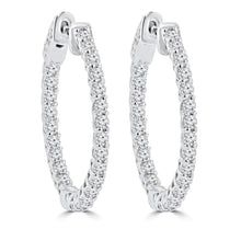 6.40 Carats F Vvs1 Real Diamonds Women Hoop Earrings White Gold 14K New