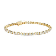 6.50 Carats Genuine Round Cut Diamonds Tennis Bracelet Yellow Gold
