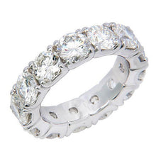 6.50 Ct Round Prong Set Real Diamond Eternity Band Women Gold Jewelry