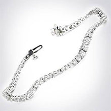 6.60 Ct Round Real Diamond Bracelet Solid White Gold Sparkling