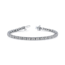 6.60 Ct Round Vintage Double Genuine Natural Earth Mined Diamond Box Bracelet White Gold 14K