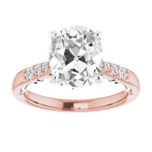 6.75 Carats Engagement Round & Cushion Real Old Mine Cut Diamonds Filigree