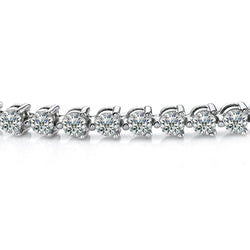 6.75 Carats Real Diamond Round Lady Tennis Bracelet