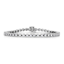 6.75 Carats Round Brilliant Cut Real Diamonds Tennis Bracelet WG 14K