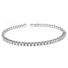 6.75 Ct Round Real Diamond Bangle White Gold Jewelry