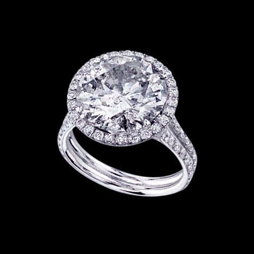 6.75 Ct. Real Diamonds Fancy Ring Halo Jewelry Engagement Anniversary WG