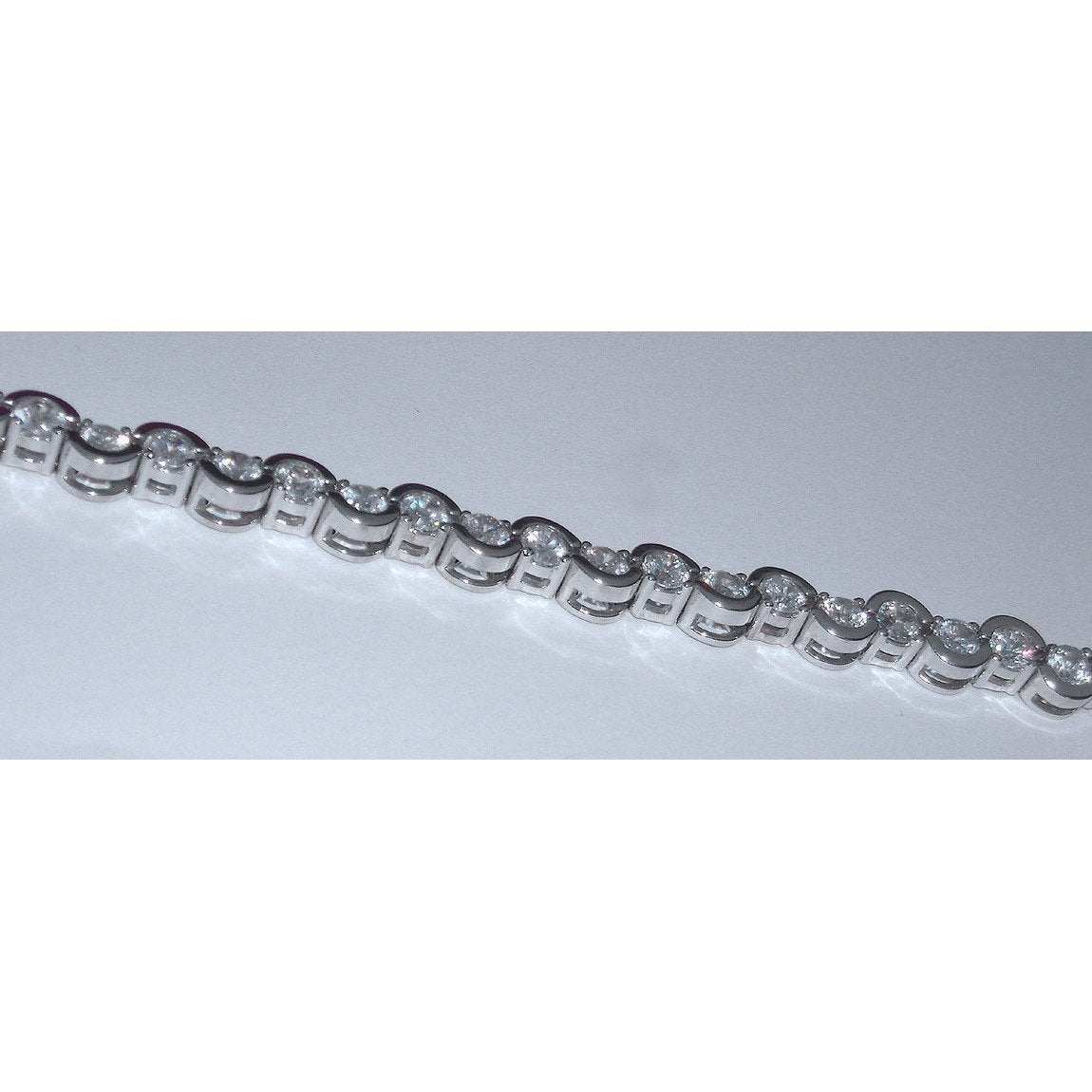 6.80 Carats Natural Diamond Tennis Bracelet Jewelry Antique Style2