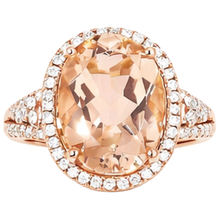 6ct Morganite Cocktail Halo Ring