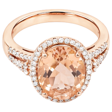 6ct Morganite Cocktail Halo Ring