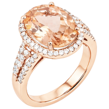 6ct Morganite Cocktail Halo Ring