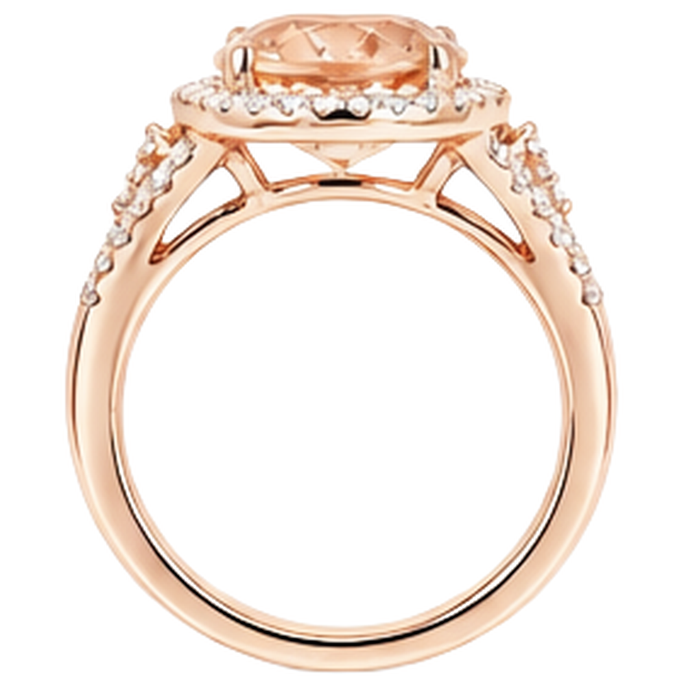 6ct Morganite Cocktail Halo Ring