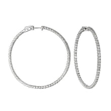 6ct Real Diamond Hoops Earrings