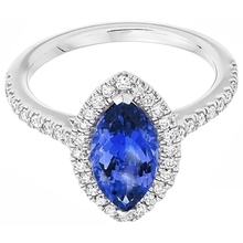natural round tanzanite 7.25ct ring top view
