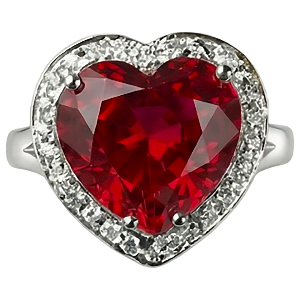 7.25 Ct 14K Gold Nice Gemstone Ring Red Ruby With Natural Earth Mined DIAMOND ( NOT LAB GROWN ) Jewellery