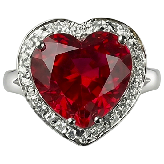 7.25 Ct 14K Gold Nice Gemstone Ring Red Ruby With Natural Earth Mined DIAMOND ( NOT LAB GROWN ) Jewellery