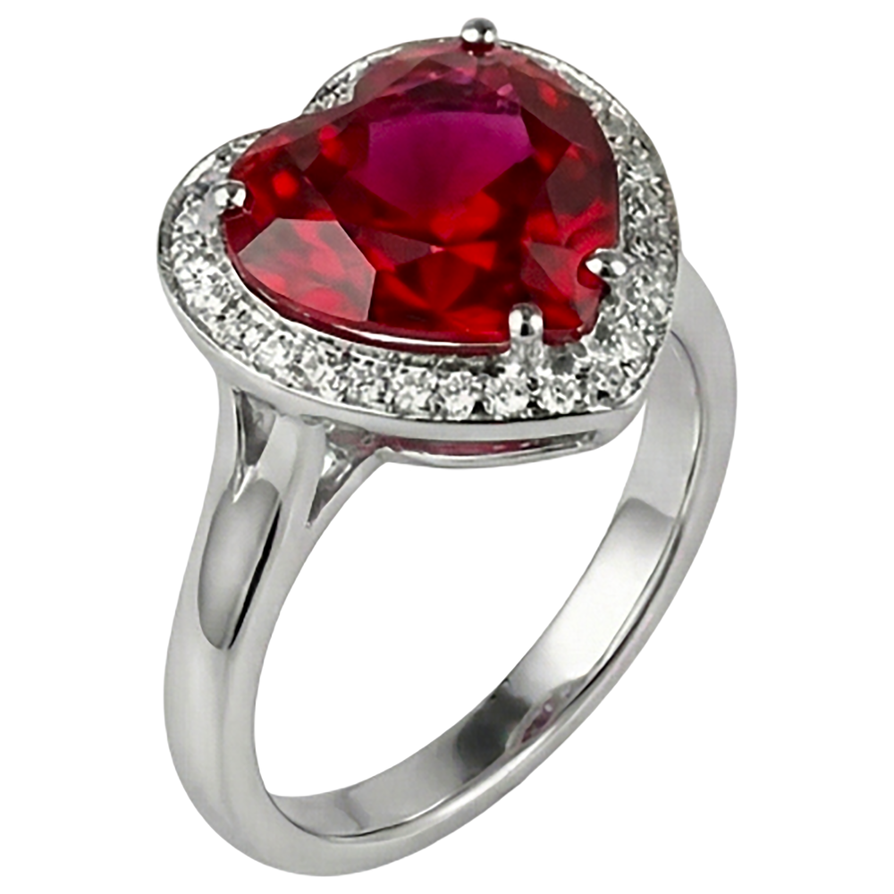 7.25 Ct 14K Gold Nice Gemstone Ring Red Ruby With Natural Earth Mined DIAMOND ( NOT LAB GROWN ) Jewellery