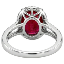 natural round ruby 7.50ct ring profile view