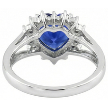 7.61 Ct Heart Sri Lanka Blue Sapphire And Natural Earth Mined DIAMOND ( NOT LAB GROWN )s Ring