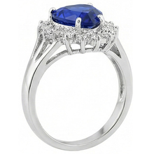 7.61 Ct Heart Sri Lanka Blue Sapphire And Natural Earth Mined DIAMOND ( NOT LAB GROWN )s Ring