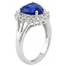 7.61 Ct Heart Sri Lanka Blue Sapphire And Natural Earth Mined DIAMOND ( NOT LAB GROWN )s Ring