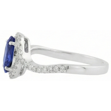 7.75 Carats Blue Tanzanite Wedding Ring White Gold 14K