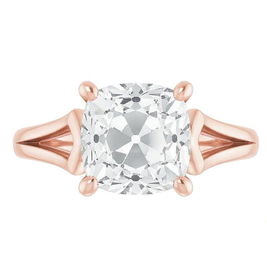 7 Carat Cushion Natural Earth Mined Diamond Ring For Women