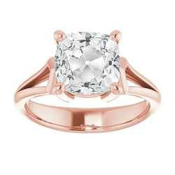 7 Carat Real Cushion Diamond Ring For Women